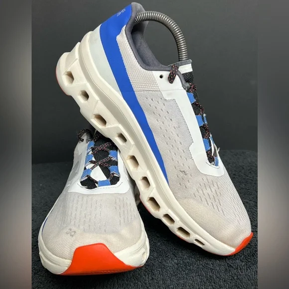 On Mens Cloudmonster 61.98653 Frost Cobalt Blue Running Shoes Sneakers Size 7.5 - Picture 4 of 11